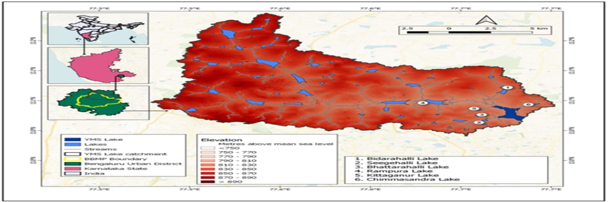 Case study of the yele mallappa shetty lake series Bengaluru by team RuDRA, IIT Bombay